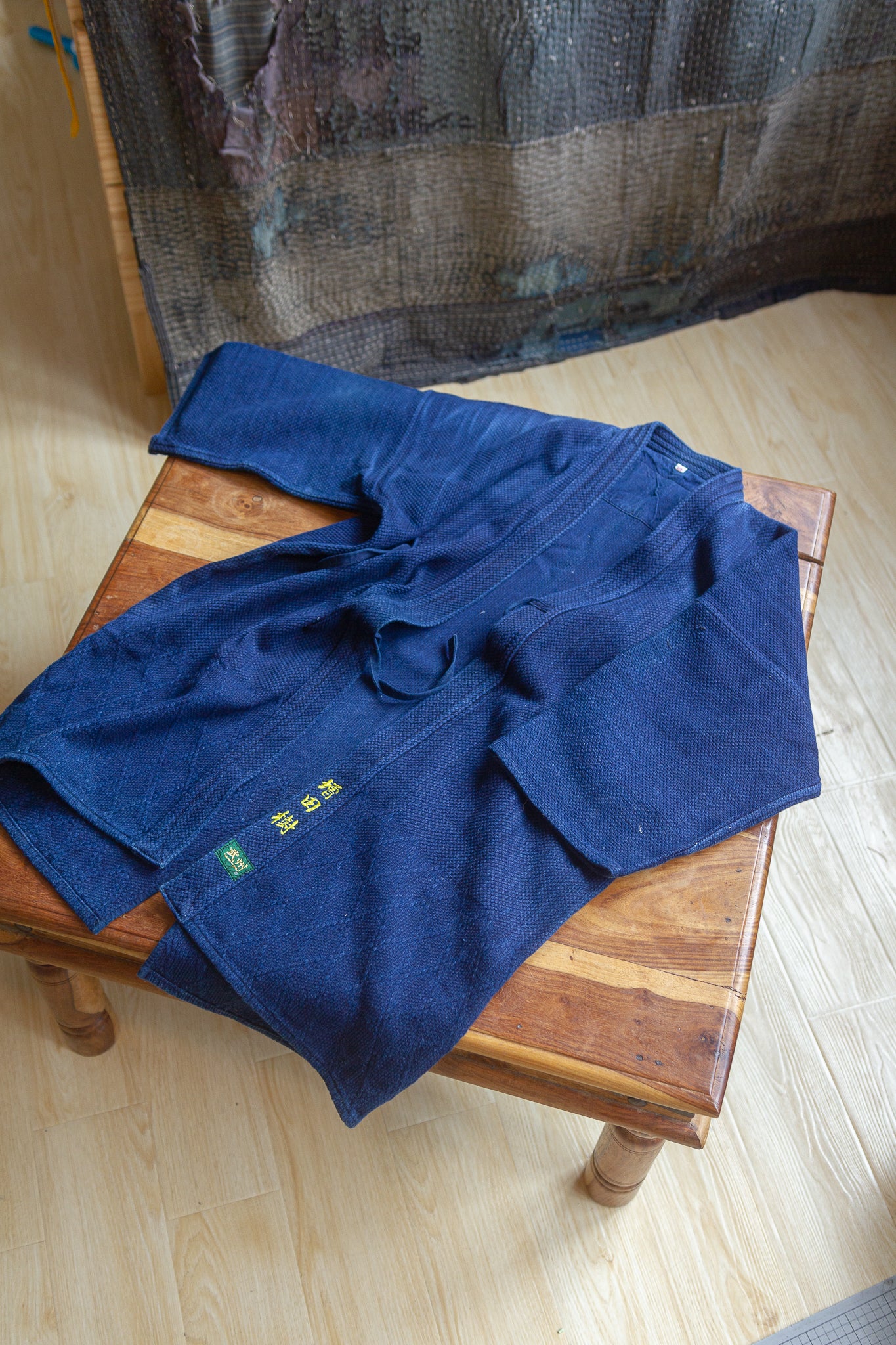 藍 染 刺 子 剣 道 服