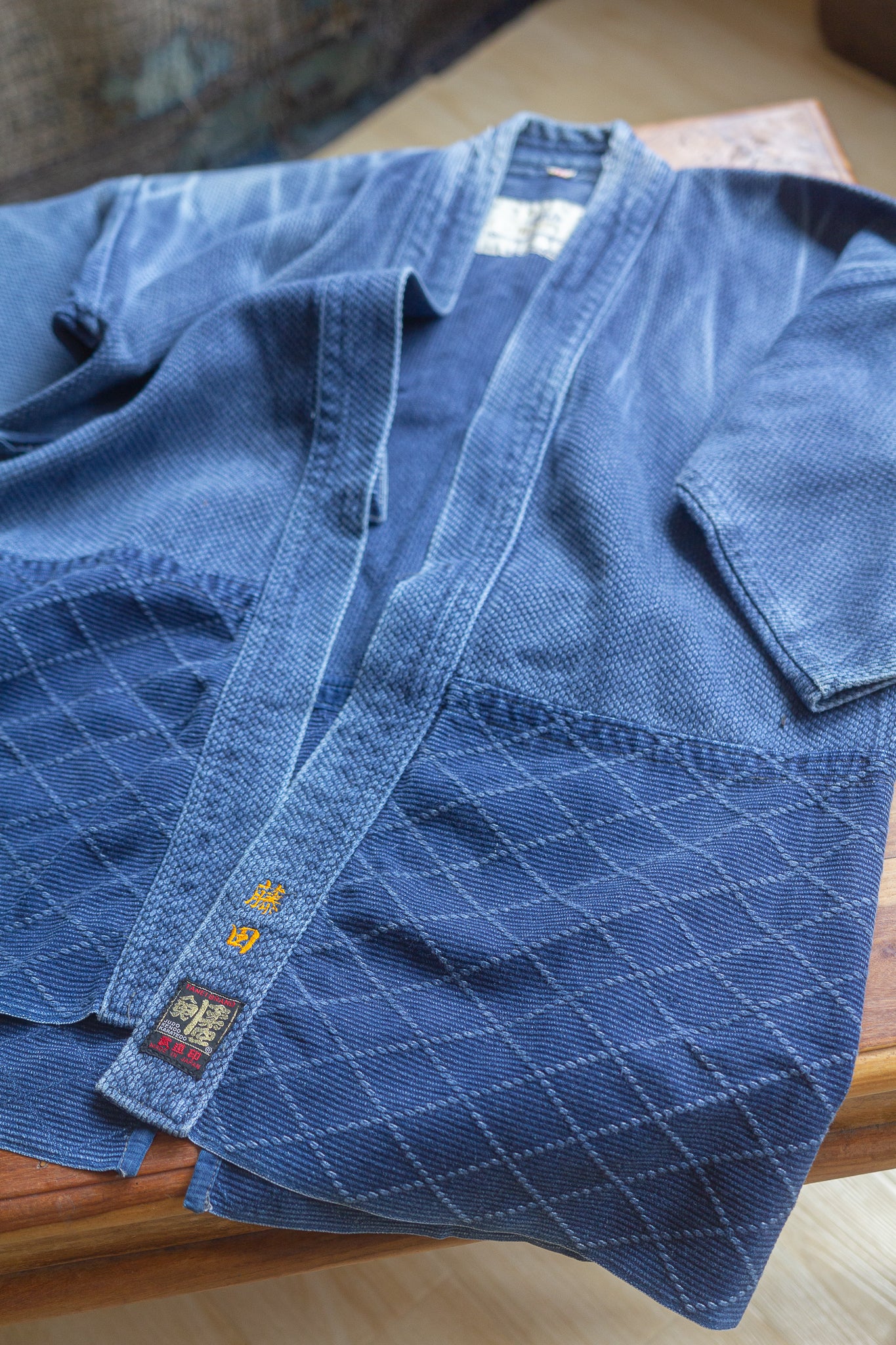 藍 染 刺 子 剣 道 服