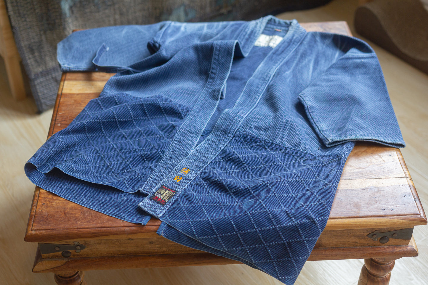 藍 染 刺 子 剣 道 服