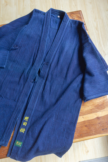 藍 染 刺 子 剣 道 服