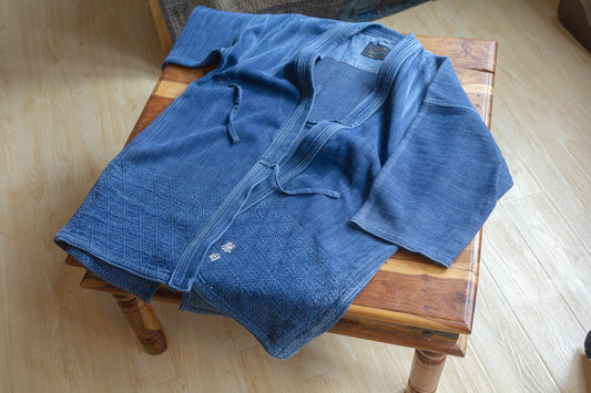 藍 染 刺 子 剣 道 服